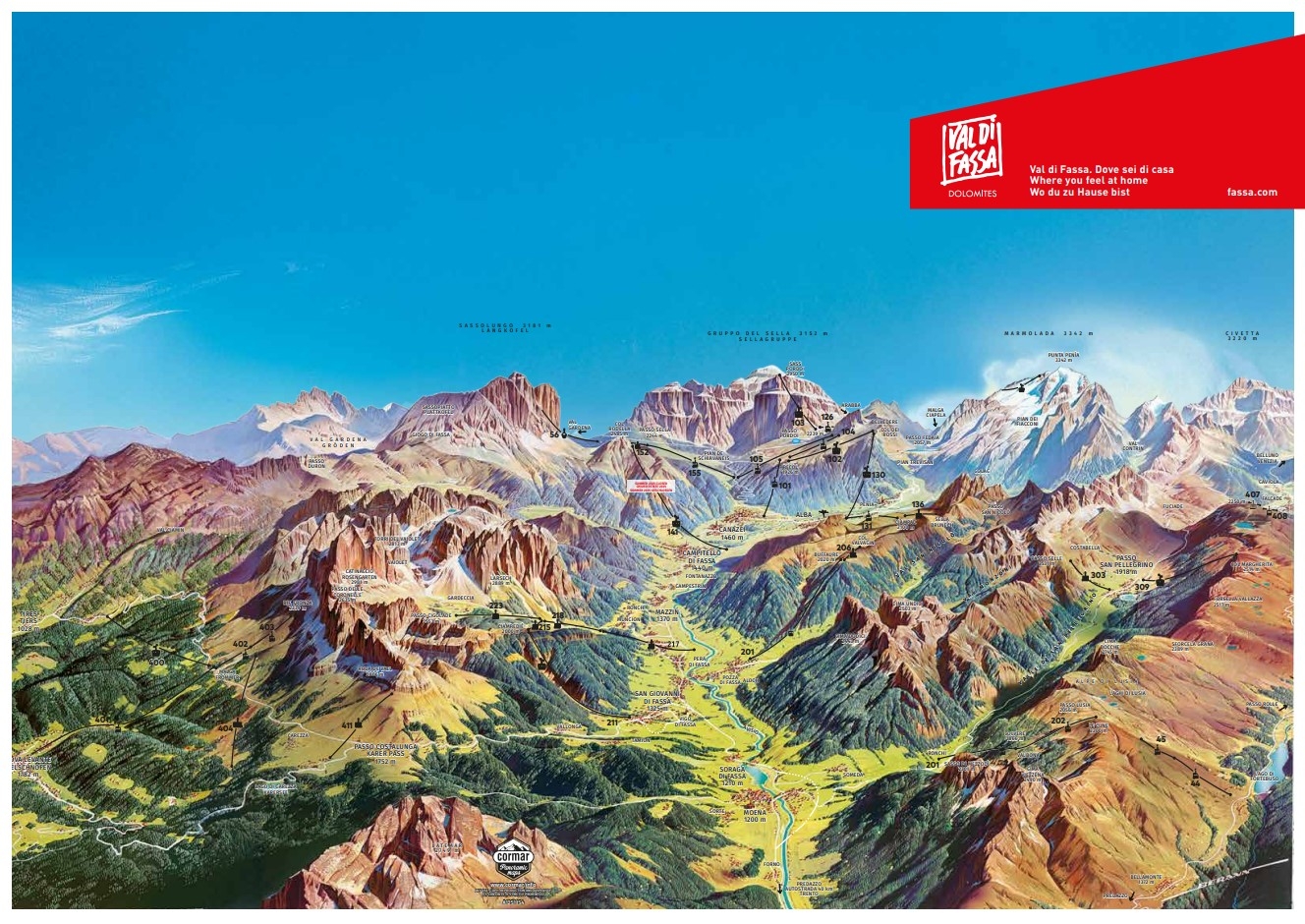 Canazei - resort map