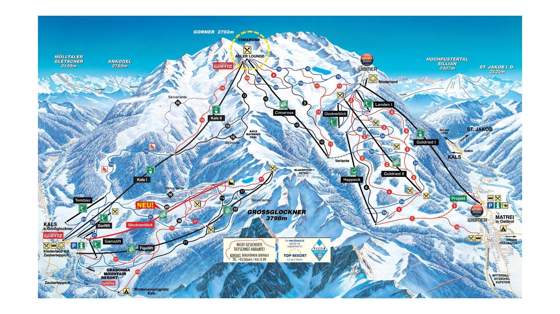 Matrei in Osttirol ski map