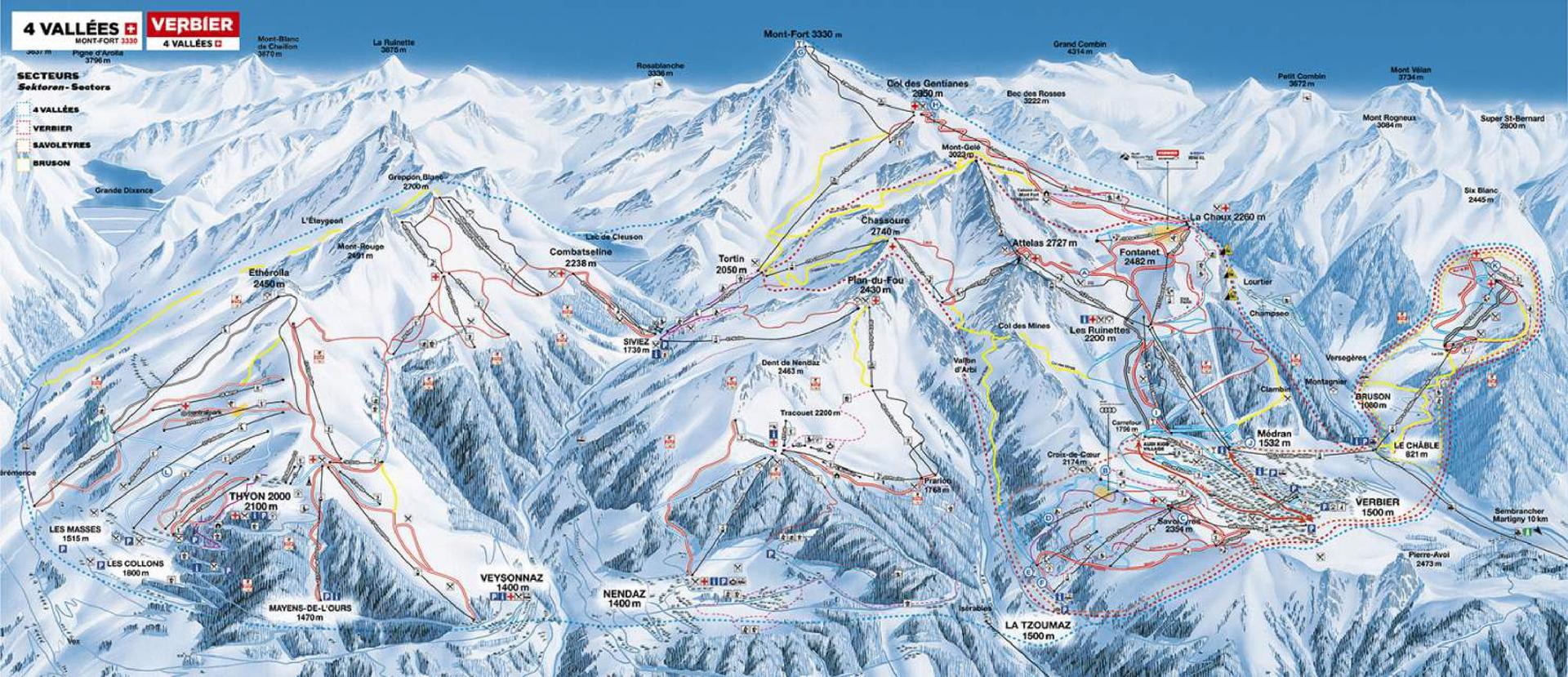 Veysonnaz ski map