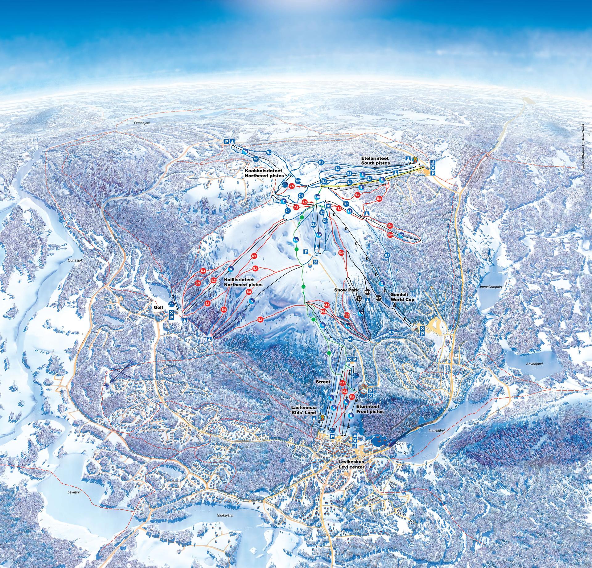 Levi ski map